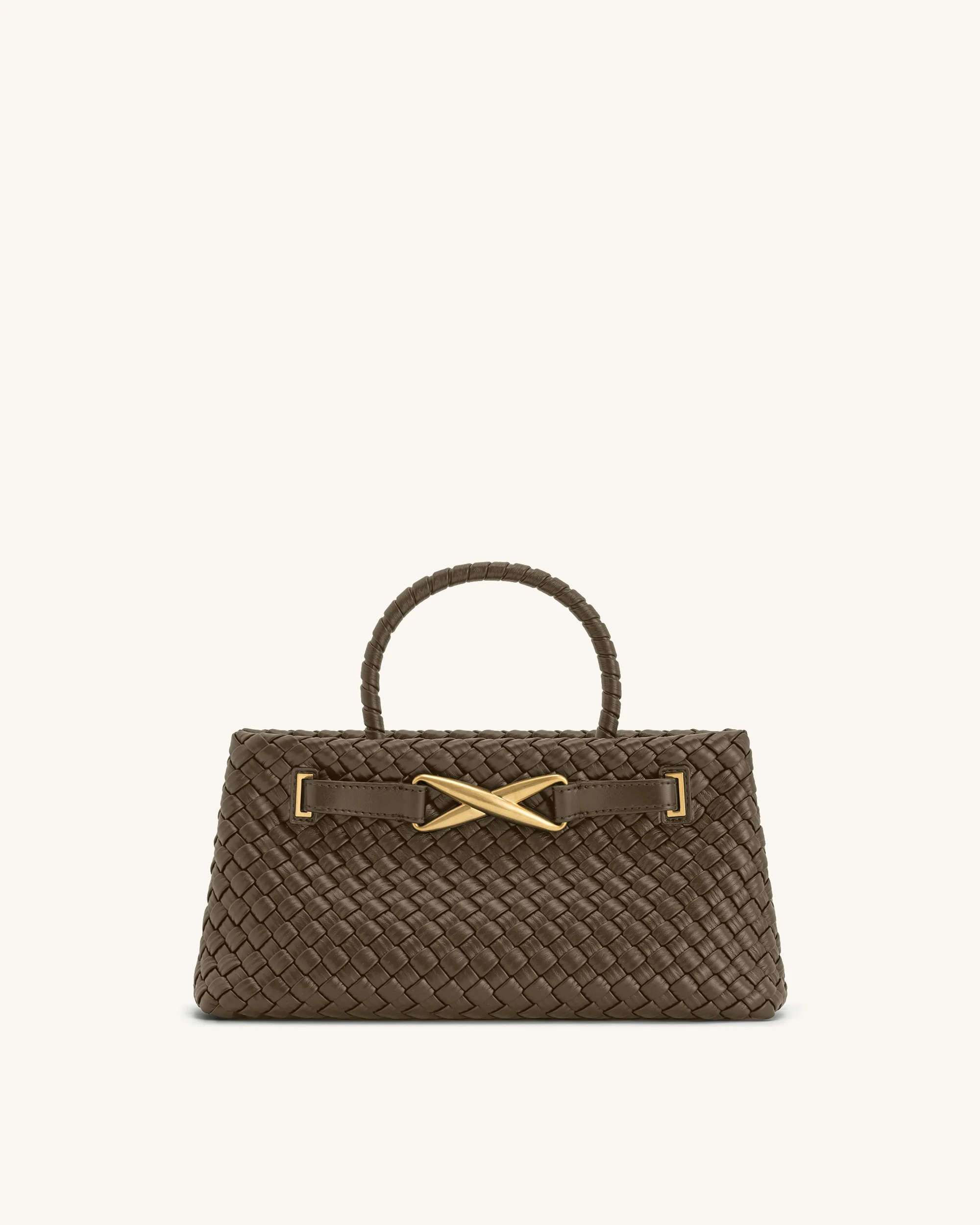 Elora Woven Tote Bag - Dark Olive | JW PEI US