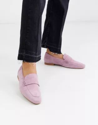 ASOS DESIGN - Motion - Suède loafers in lila | ASOS (Global)