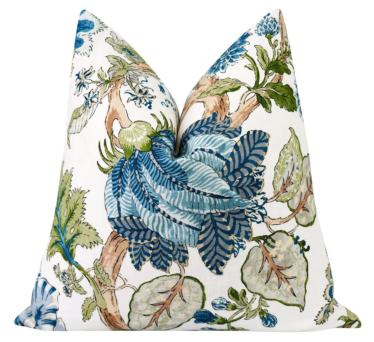 Summerville Capri Blue Floral Pillow | Land of Pillows