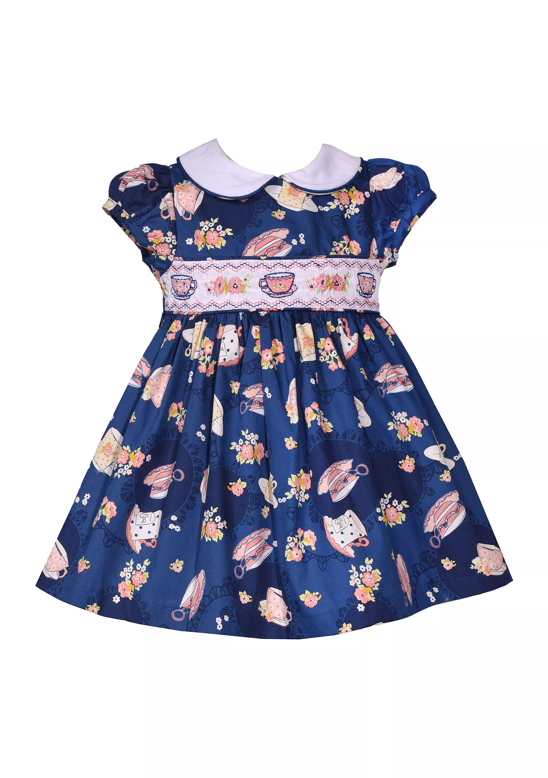 Toddler Girls Tea Party Smocked Dress | Belk