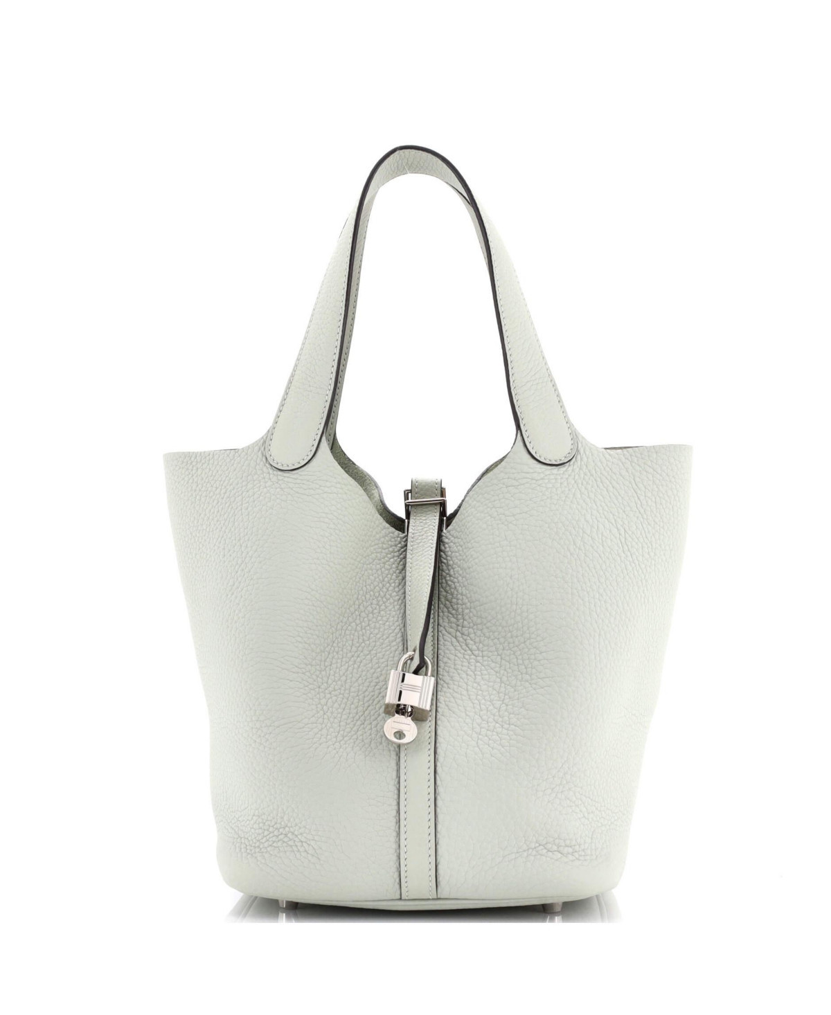 Pre-Owned HERMES Mm Picotin Lock Bag Clemence - Gray | Macy's