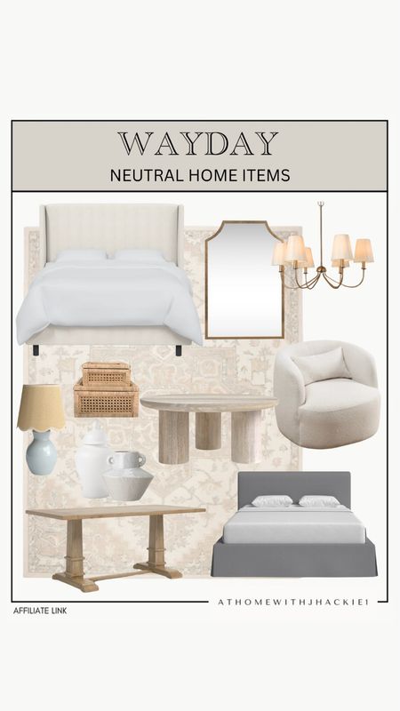 Wayday sale, wayfair sale, wayday neutral home, neutral home decor, upholstered, bed, king bed, bed, furniture, Accent chair, coffee, table, dining room, table, neutral lamp, chandelier, organic home, decor, modern home decor. 

#LTKstyletip #LTKhome #LTKsalealert