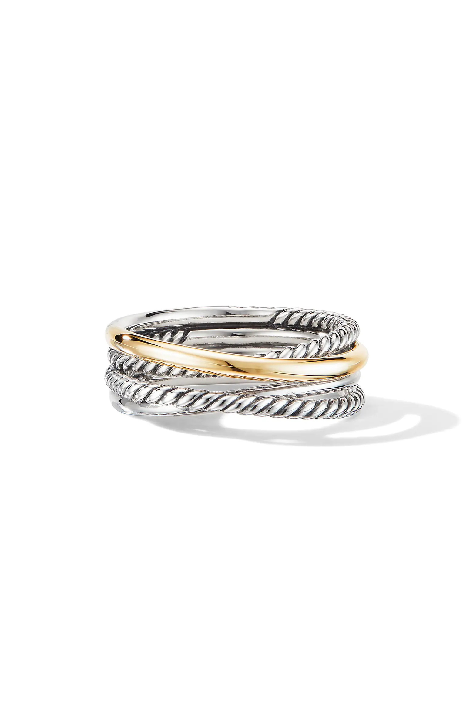 Crossover Narrow Ring with 18K Gold | Nordstrom