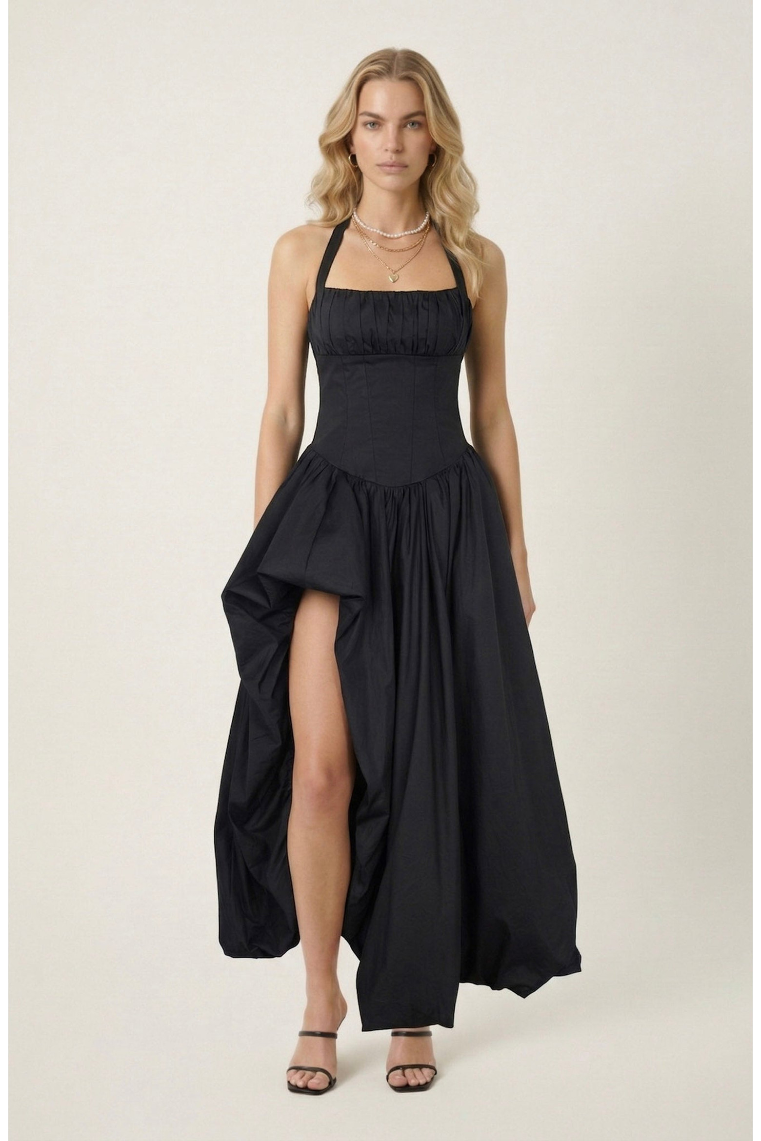 Halter Neck Corset Maxi Dress (Women) | Nordstrom | Nordstrom