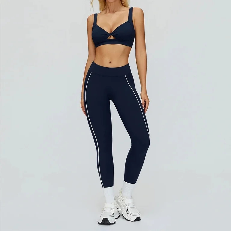 Yoga Set 2 Pieces Women Tracksuit Workout Outfits Fitness Sportswear Gym Clothes High Waist Leggi... | Walmart (US)