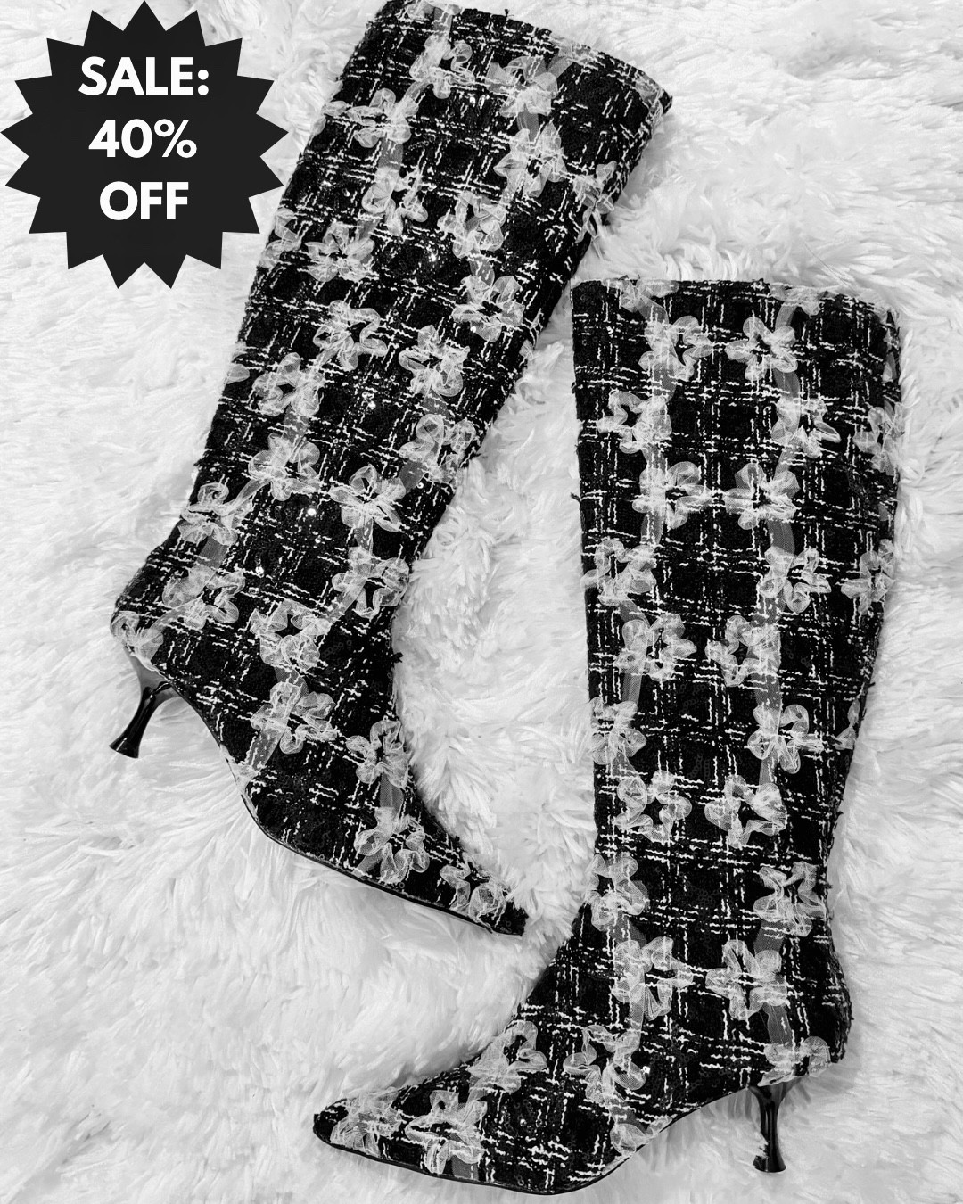 ‼️ SALE: 40% off Betsey Johnson Boots - Comfortable Kitten Heel 
Rhinestone Decoration that glitters in the Light - Size up by 1/2 size - 
Put on with Leggings for day and a black dress at night 

Follow my LTK @fashionistanyc on the @shop.LTK app to view this post and get my exclusive app-only content!

#liketkit #LTKootd #LTKSaleAlert #LTKgrwm
@shop.ltk
https://liketk.it/5UoxM
