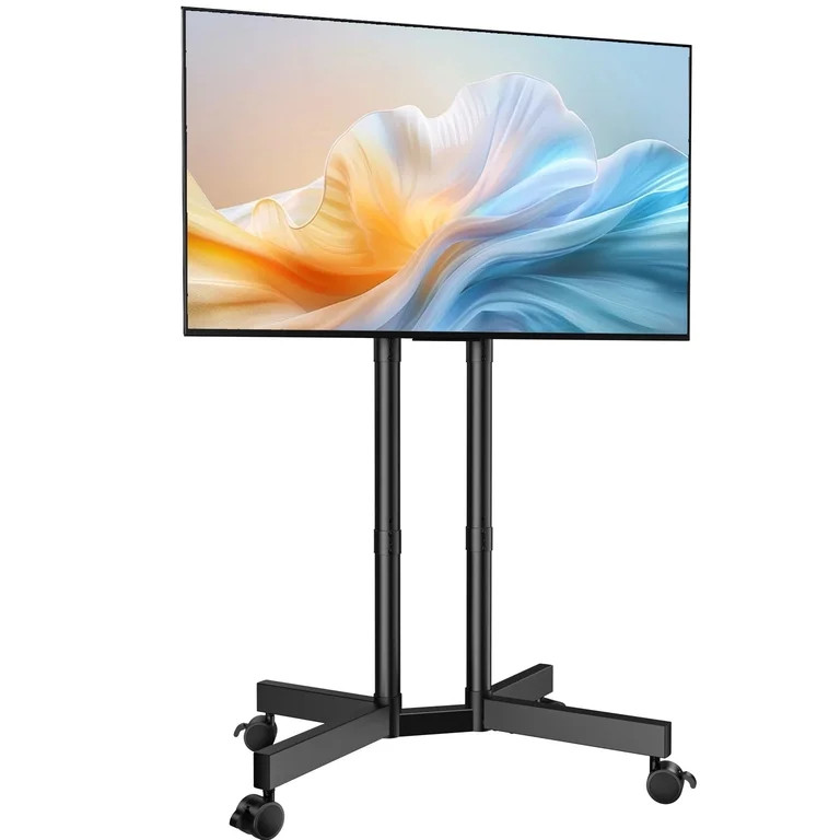 MountFTV Modern Rolling TV Stand Mount for 32-70 Inch TVs, Mobile TV Stand holds up to 88 lb with... | Walmart (US)