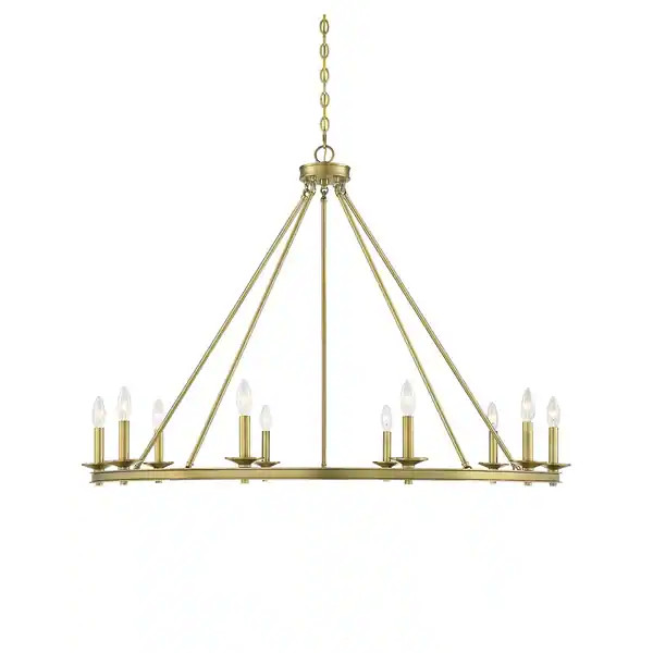 Middleton 10-light Single Tier Chandelier - Nickel/Brass - Gold | Bed Bath & Beyond
