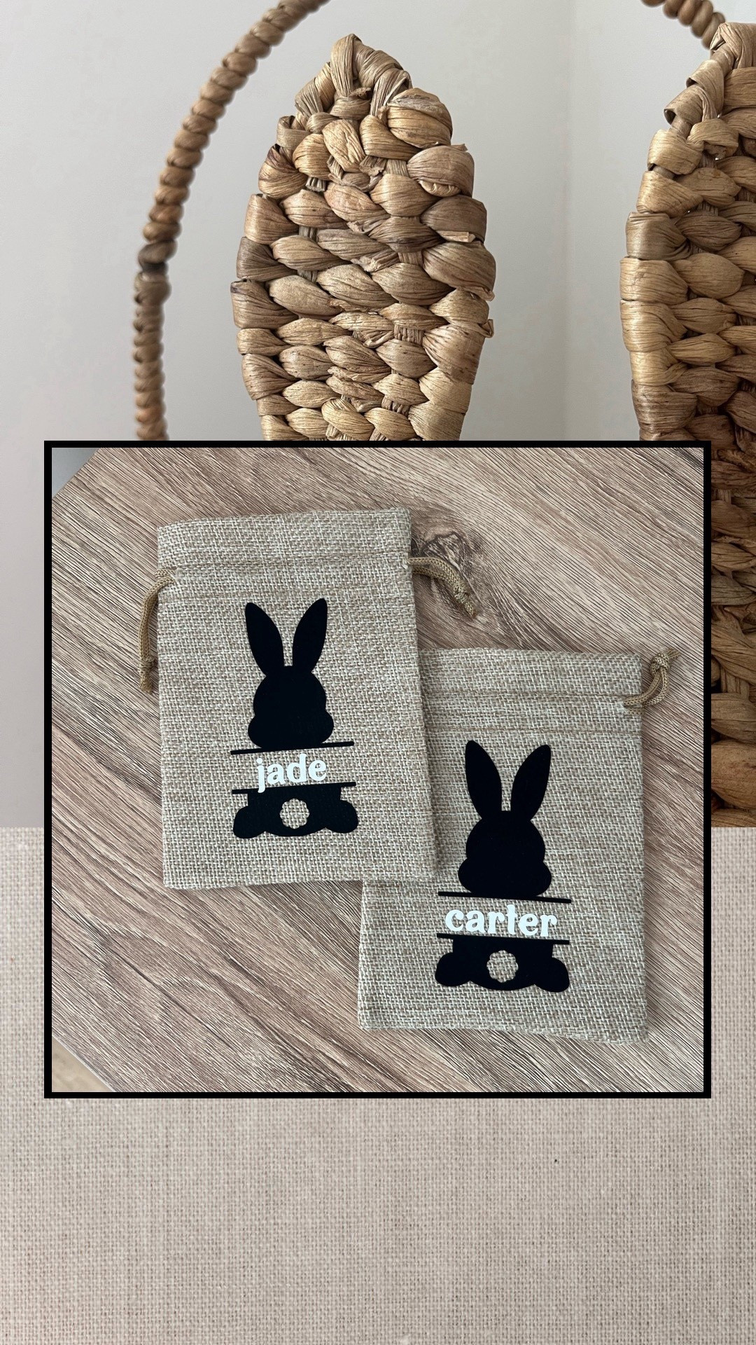 E A S T E R / personalized Easter bunny basket stuffer bags, I fill them with mini eggs each year 

#LTKfamily #LTKkids #LTKcanada