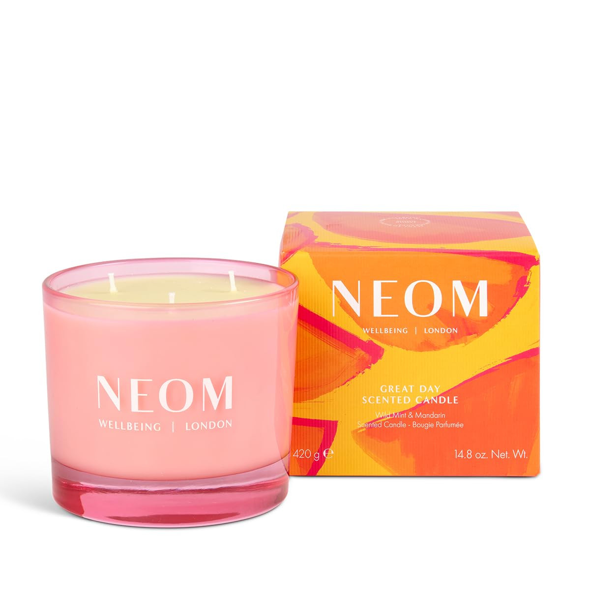 NEOM - Great Day 3 Wick Candle I 420g I Hand Finished I 100% Naturally derived Wax I Wild Mint an... | Amazon (UK)