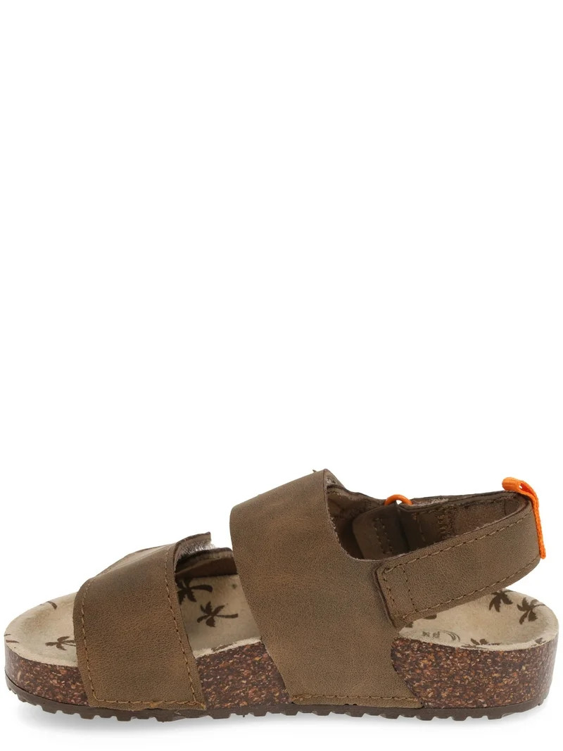 Wonder Nation Toddler Boys Two Strap Footbed Sandals | Walmart (US)