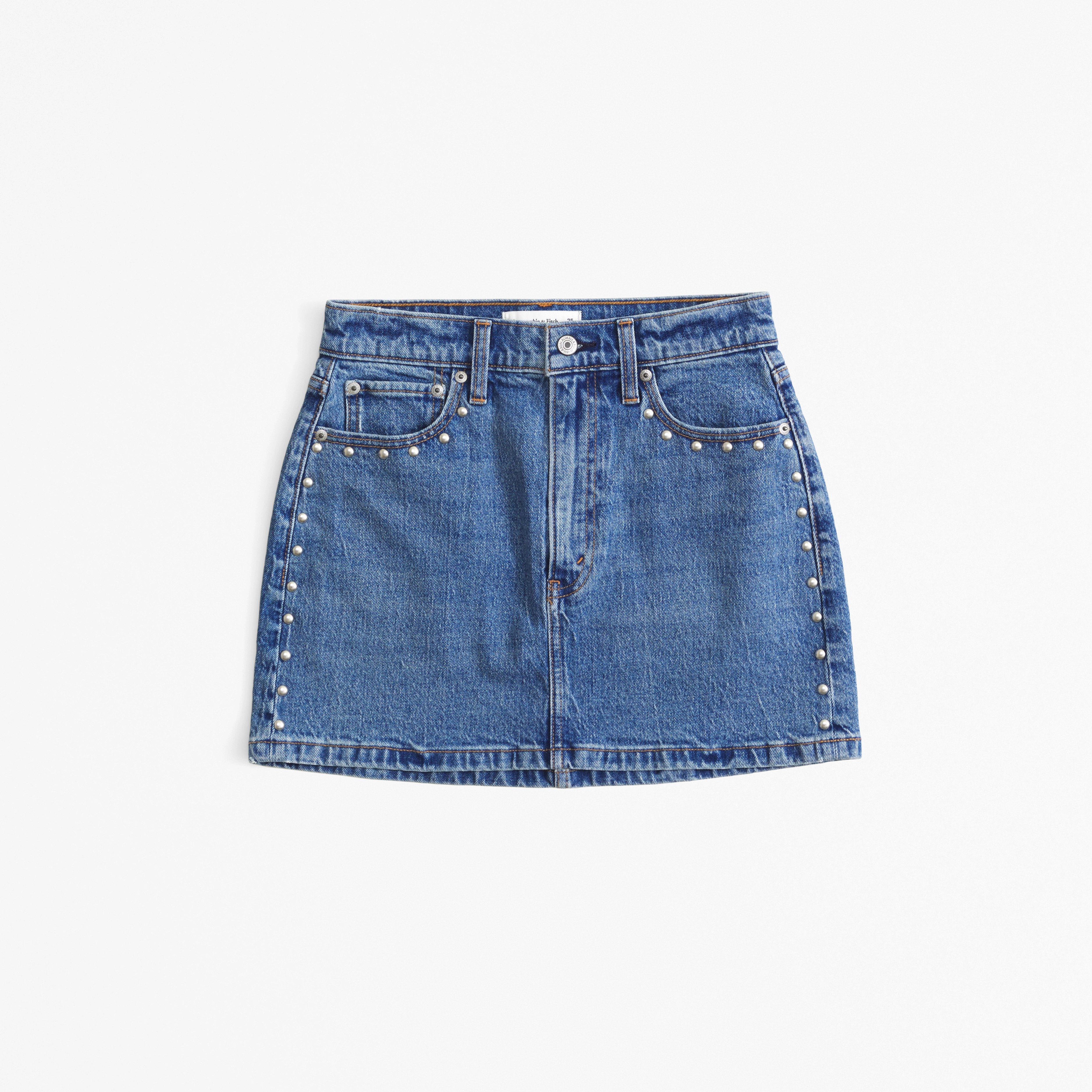 Denim Studded Mini Skirt | Abercrombie & Fitch (US)