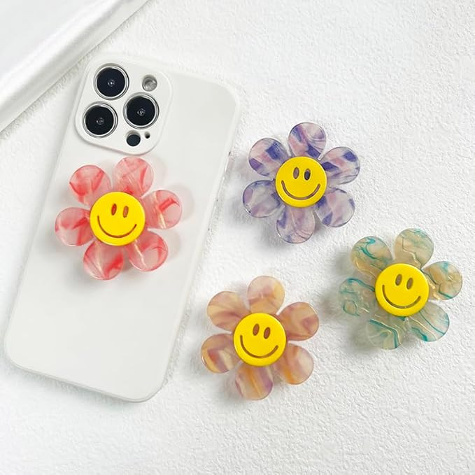 GRIPONG Gilt Pattern Smile Flower Expandable Collapsible Mobile Phone Grip Stand Holder for Smart... | Amazon (US)
