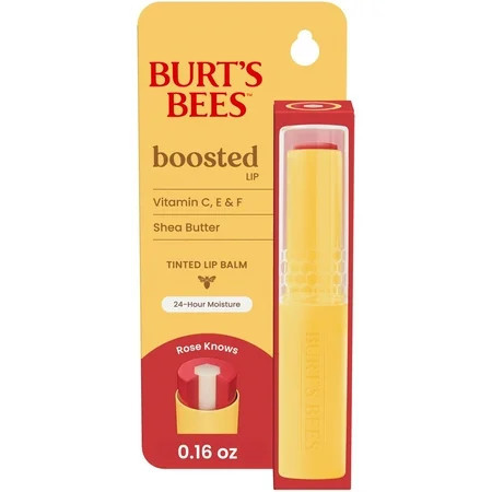 Burt's Bees Tinted Boosted Lip Balm with Shea Butter, Rose Knows, 0.16 oz. | Walmart (US)