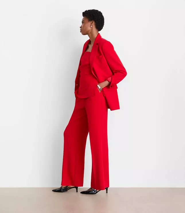 LOFT Versa Crepe Drape Relaxed Blazer | LOFT