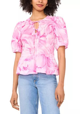 Parker Women's Printed Puff Sleeve Blouse, Medium | Belk