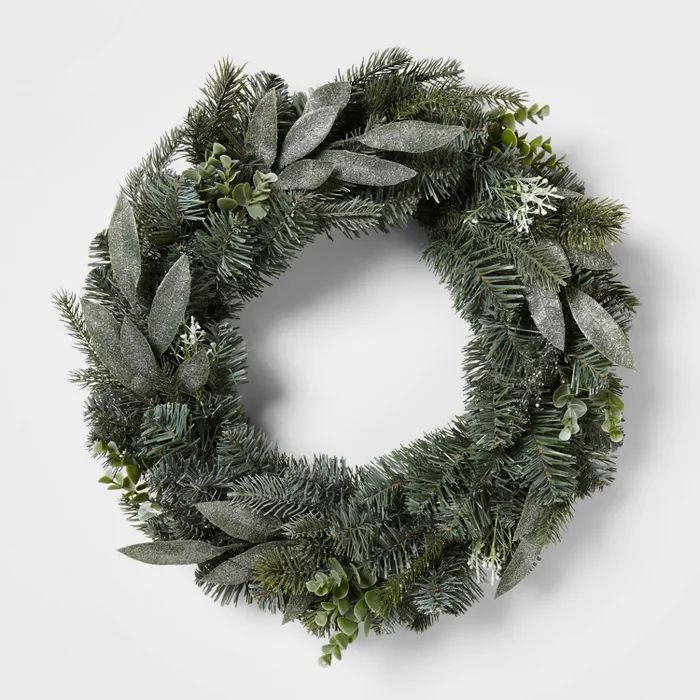 22in Mixed Pretty Eucalyptus Wreath Gold - Wondershop™ | Target