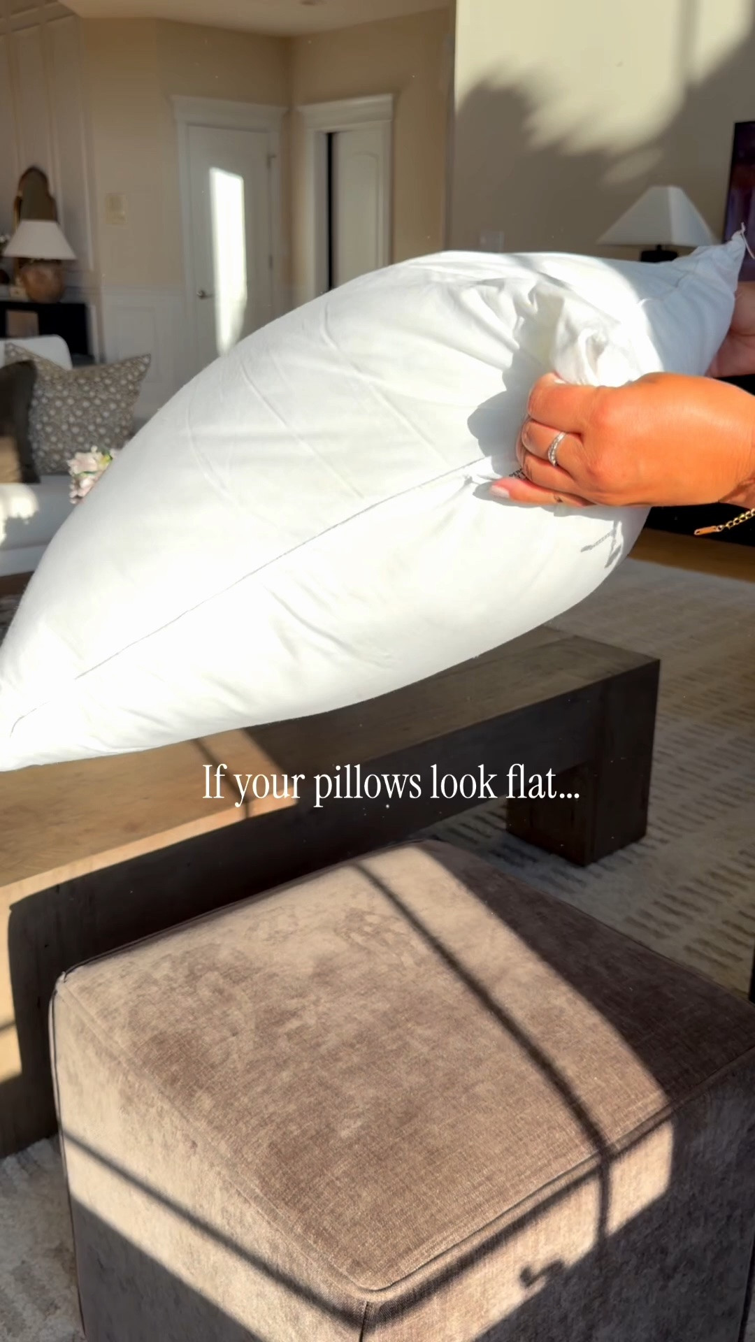 The easiest way to make your throw pillows look fuller and more designer. 🤍 Linking the inserts + covers I use.

#LTKHome #LTKSaleAlert