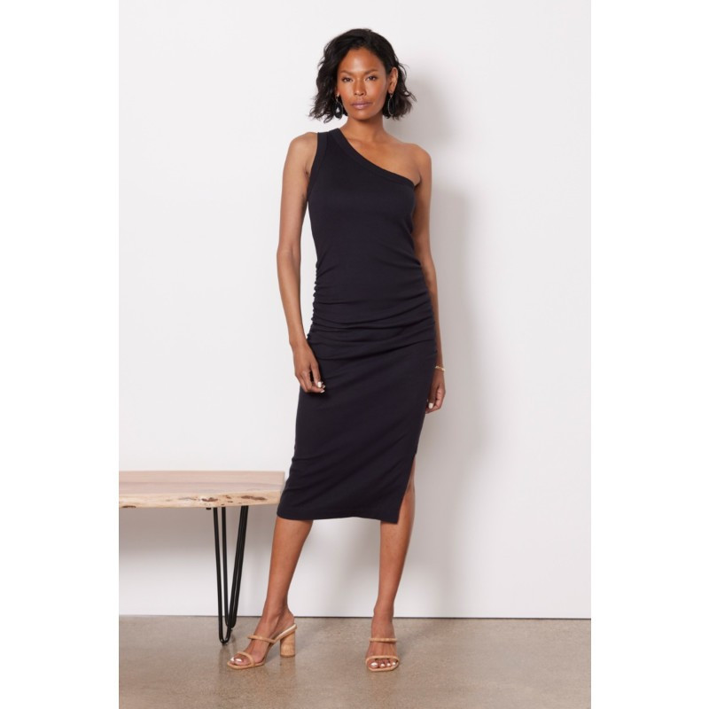 MICHAEL STARS One Shoulder Ultra Rib Dress | EVEREVE | Evereve