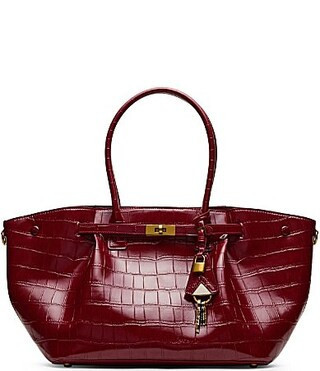 Steve Madden Kacey Belted Crocodile Embossed Utility Satchel Bag - Red | Dillard's