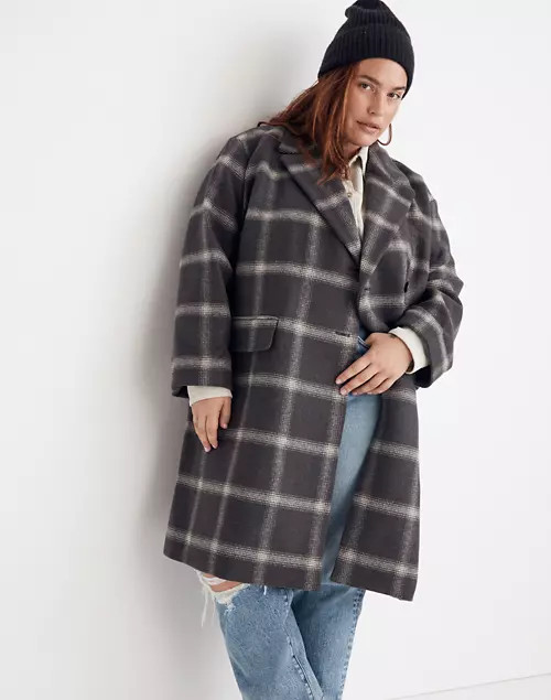 Plus Windowpane Haydon Coat in Insuluxe Fabric | Madewell