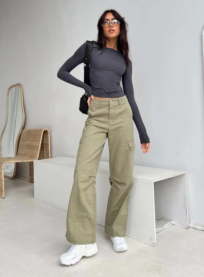 Arnim Long Sleeve Top Grey | Princess Polly US