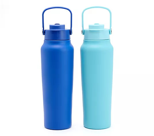 Primula S/2 30-oz Stainless Steel Chug & Sip Water Bottles - QVC.com | QVC