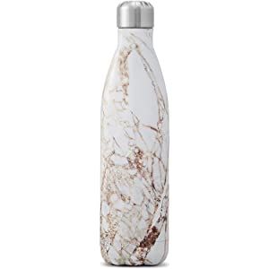 S'well Stainless Steel Water Bottle - 17 Fl Oz - Calacatta Gold - Triple-Layered Vacuum-Insulated Co | Amazon (US)