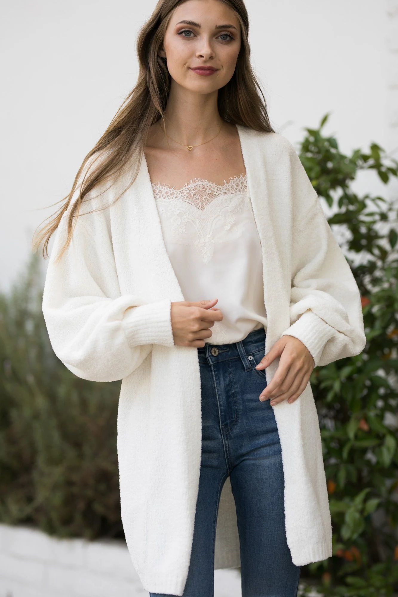 Tatum Puff Sleeve Cardigan | Morning Lavender