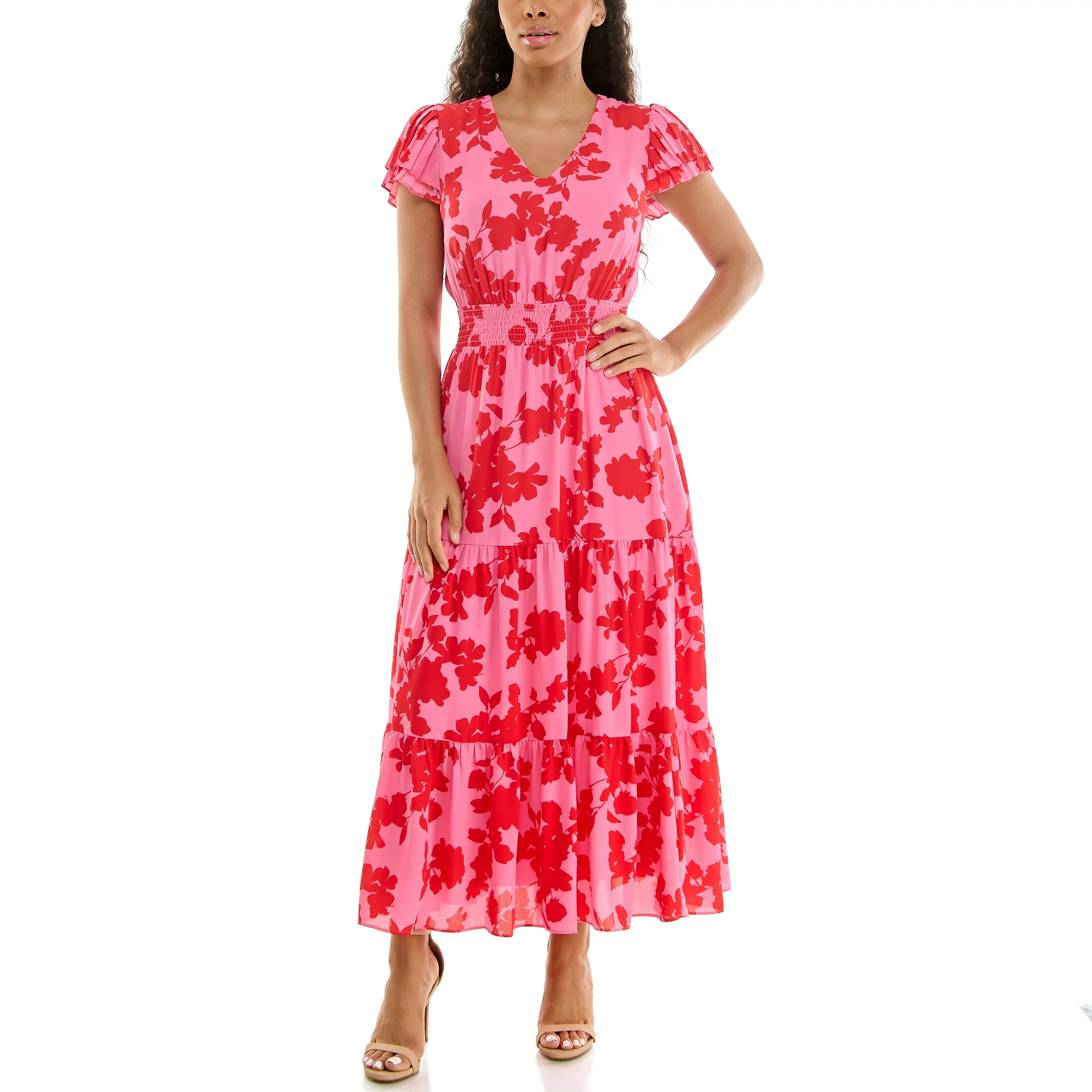 Nanette Lepore Women's Flutter Sleeve Midi Dress, Sizes XS-XXXL - Walmart.com | Walmart (US)