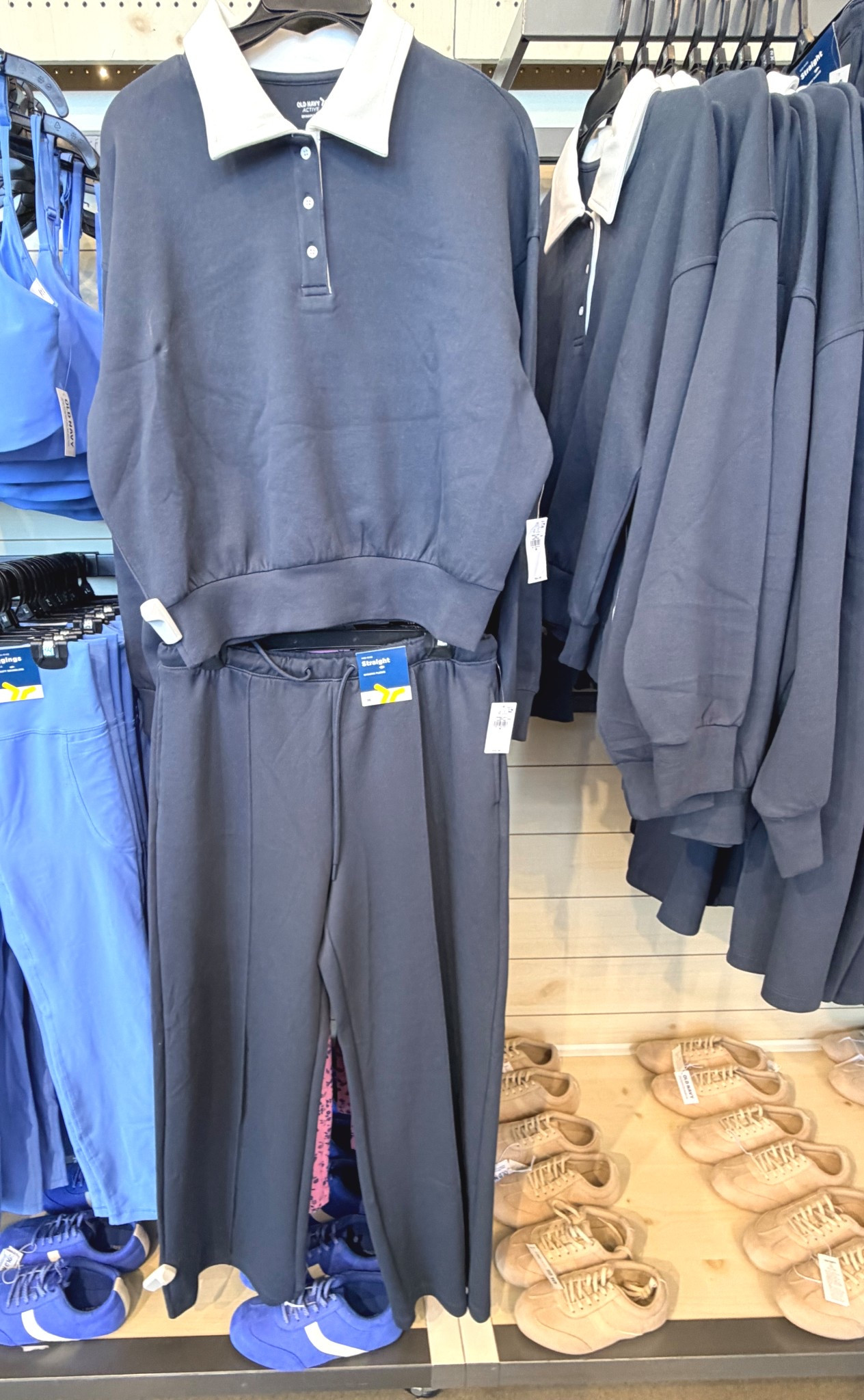 This is a great set for lounging at home or running quick errands. It has a texture to the material 



#LTKmomlife #LTKTall #LTKActive