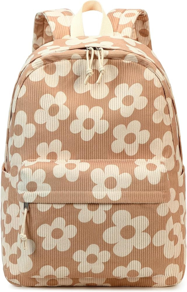 School Backpack for Teen Girls Bookbags Elementary High School Corduroy Laptop Bags Women Travel ... | Amazon (US)