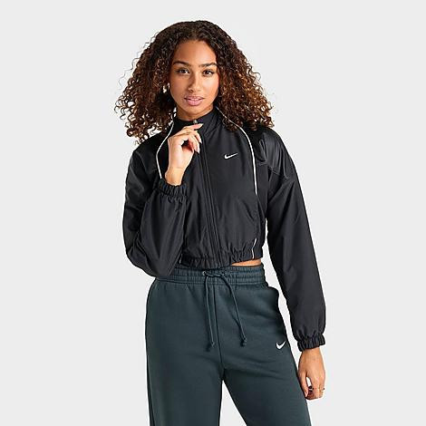 Nike Women's Sportswear Shrunken Track Jacket in Black Size: Medium | Finish Line (US)