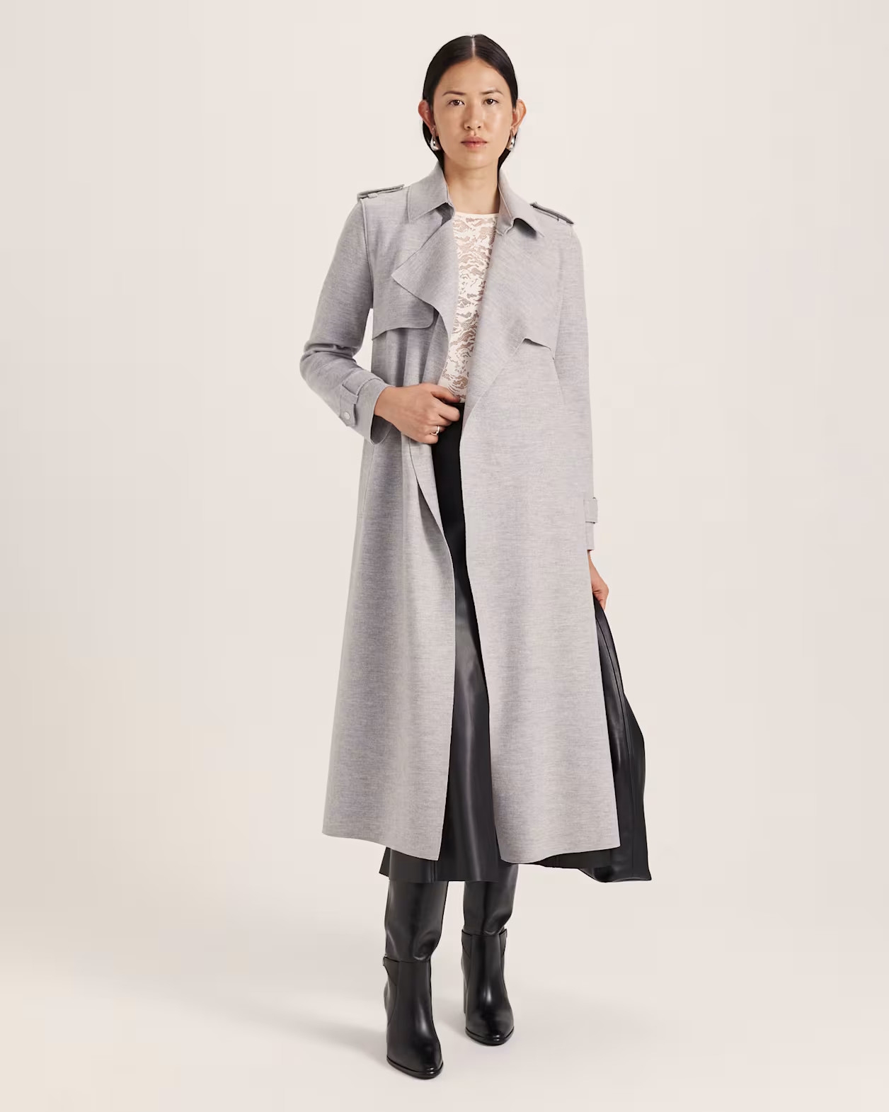 Karla Wool Longline Trench Coat | SABA (Australia)