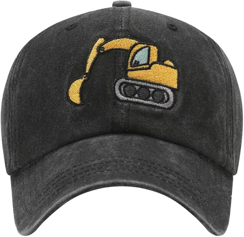 Excavator Toddler hat Kids Baseball Cap Washed Vintage for Boys Girls Age 2-8 | Amazon (US)