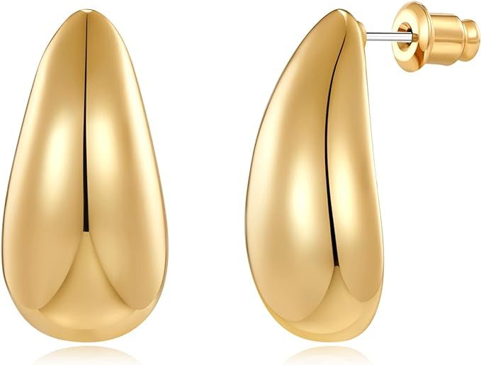Gold Small Waterdrop Earrings for Women Polished Small Tear Drop Earrings Jewelry Gifts | Amazon (US)