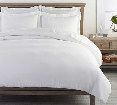 Belgian Flax Linen Waffle Duvet Cover & Shams | Pottery Barn (US)