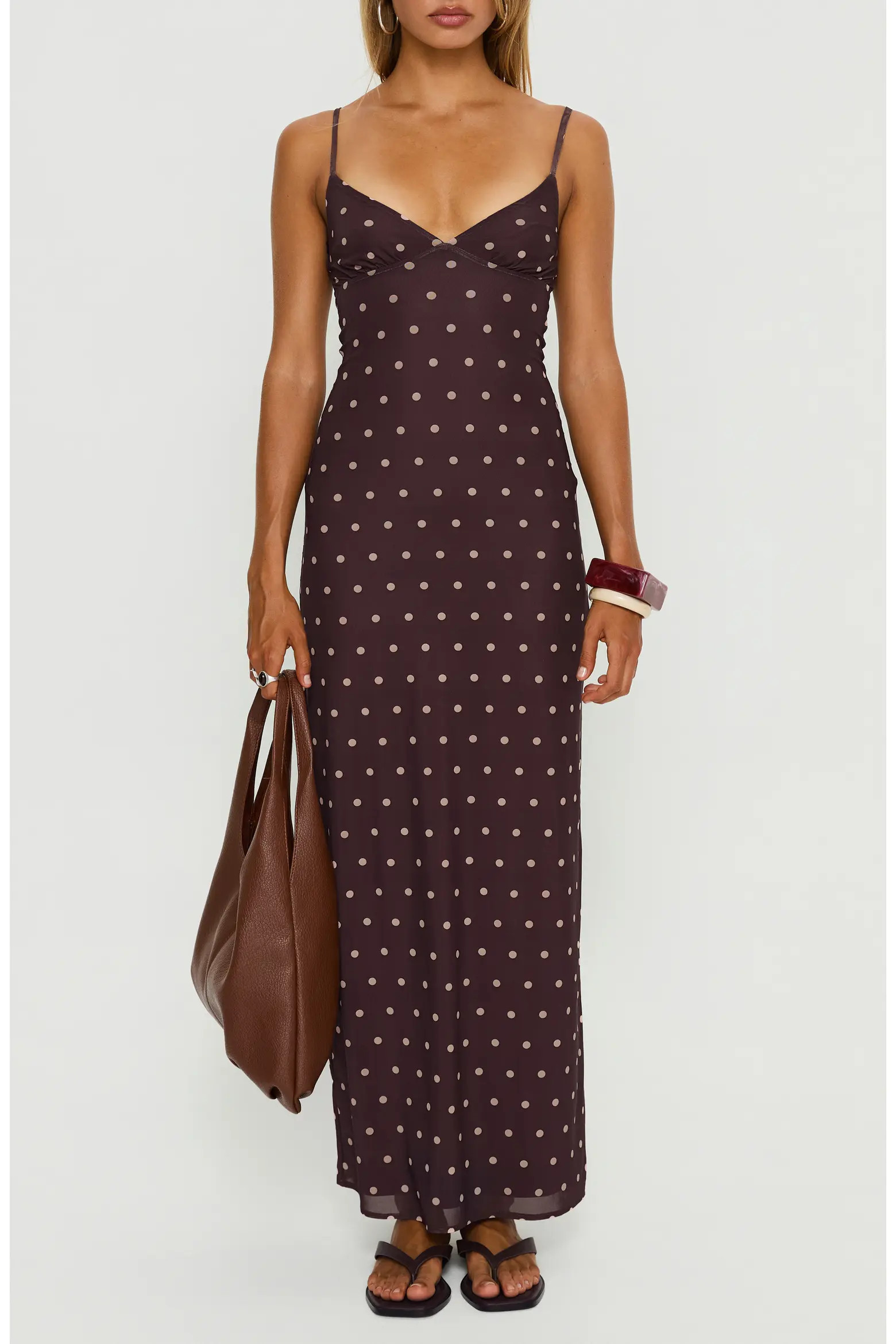 Dot Sleeveless Mesh Maxi Dress (Women) | Nordstrom | Nordstrom