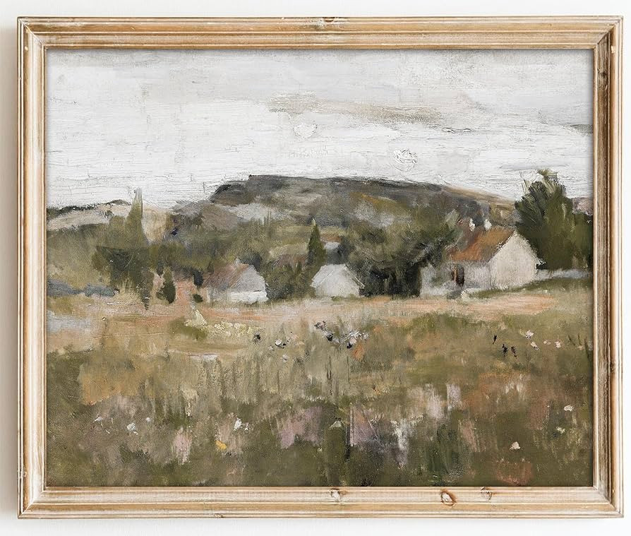 Kizbok Vintage Wall Art for Living Room, Retro Antique Country Scenery Prints for Vintage Room De... | Amazon (US)