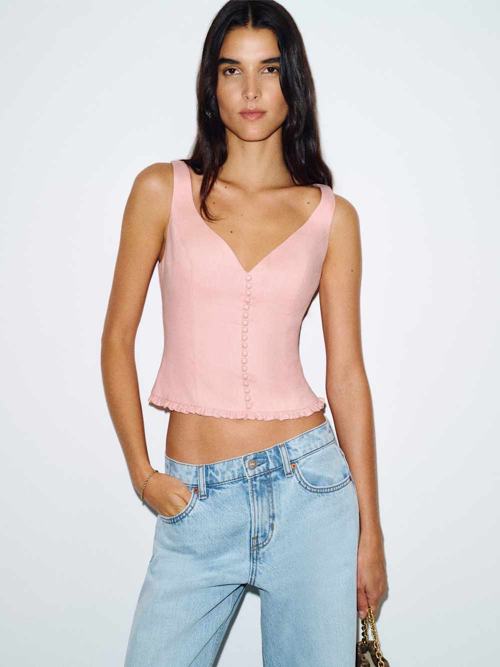 Flicka Linen Top | Reformation (Global)