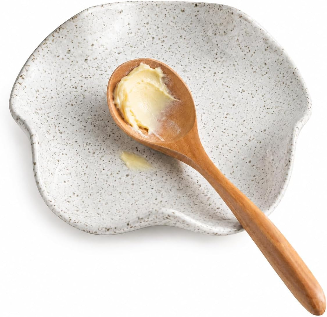 Miamolo Spoon Rest for Kitchen Counter, Ceramic Spoon Holder Heat-Resistant | Amazon (US)