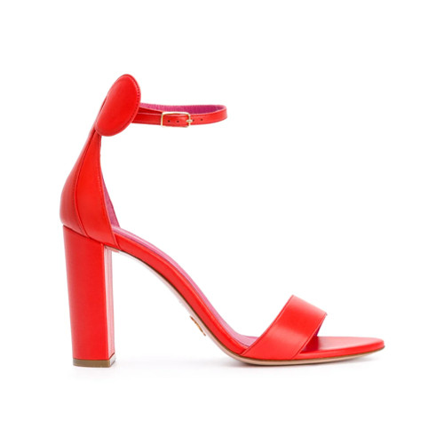 Oscar Tiye Sandália 'Minnie' de couro - Vermelho | FarFetch BR