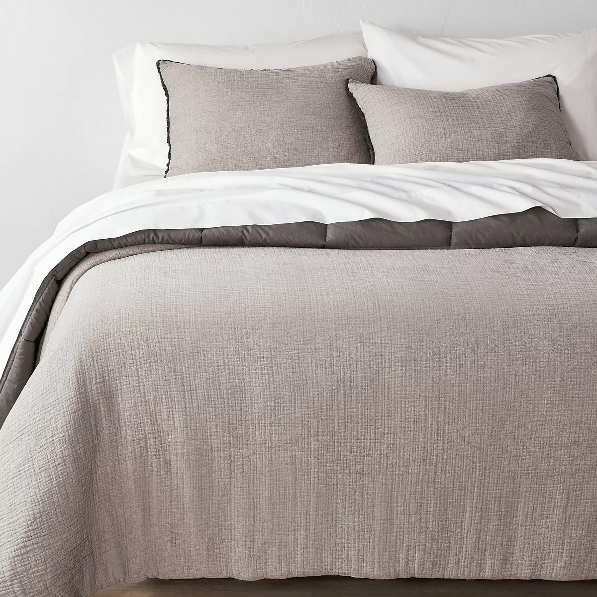 Textured Chambray Cotton Comforter & Sham Set - Casaluna™ | Target