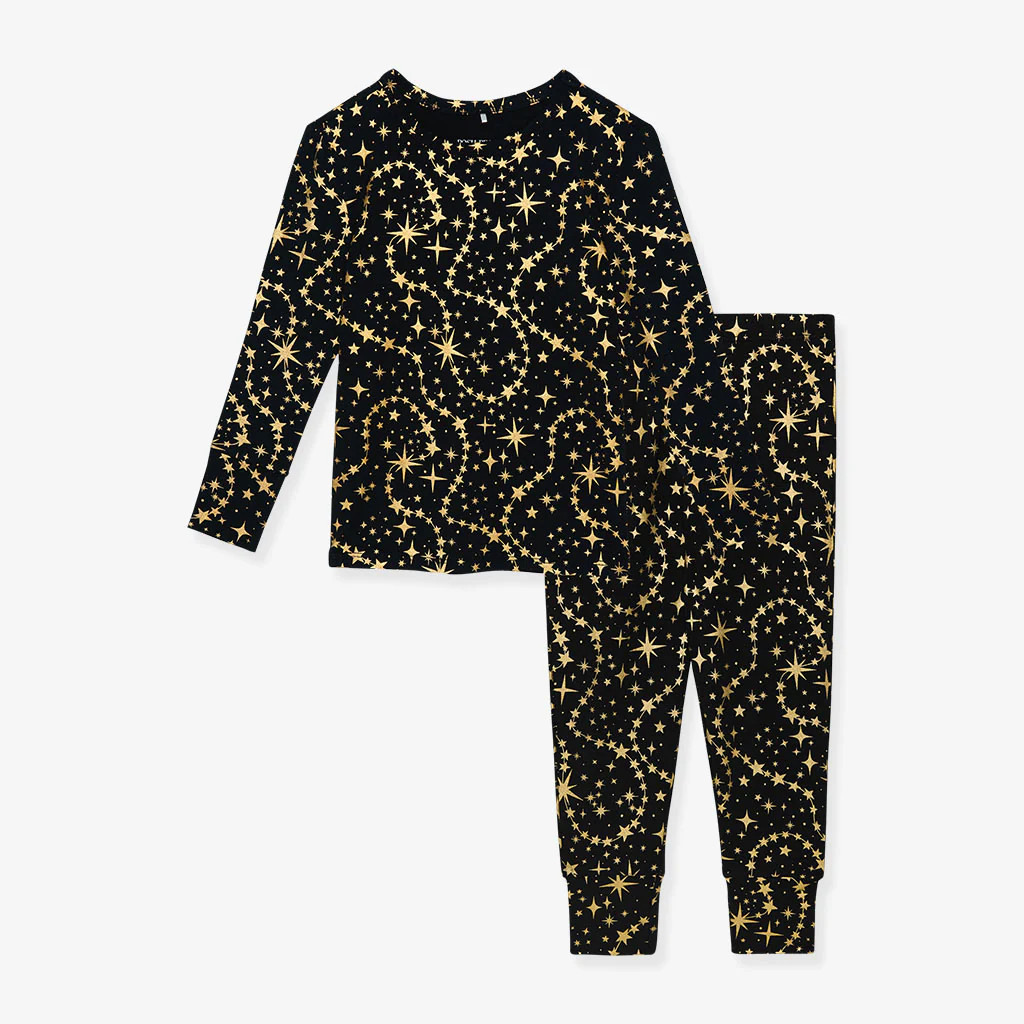 NYE Black Long Sleeve Toddler Pajamas | Calypso | Posh Peanut