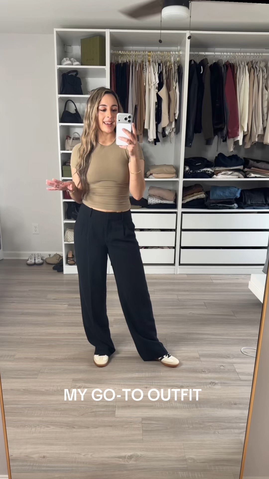 Basic outfits will always be my go to! Trousers, a basic tee, and sneakers is always a great casual outfit Idea. 

#LTKgrwm #LTKootd