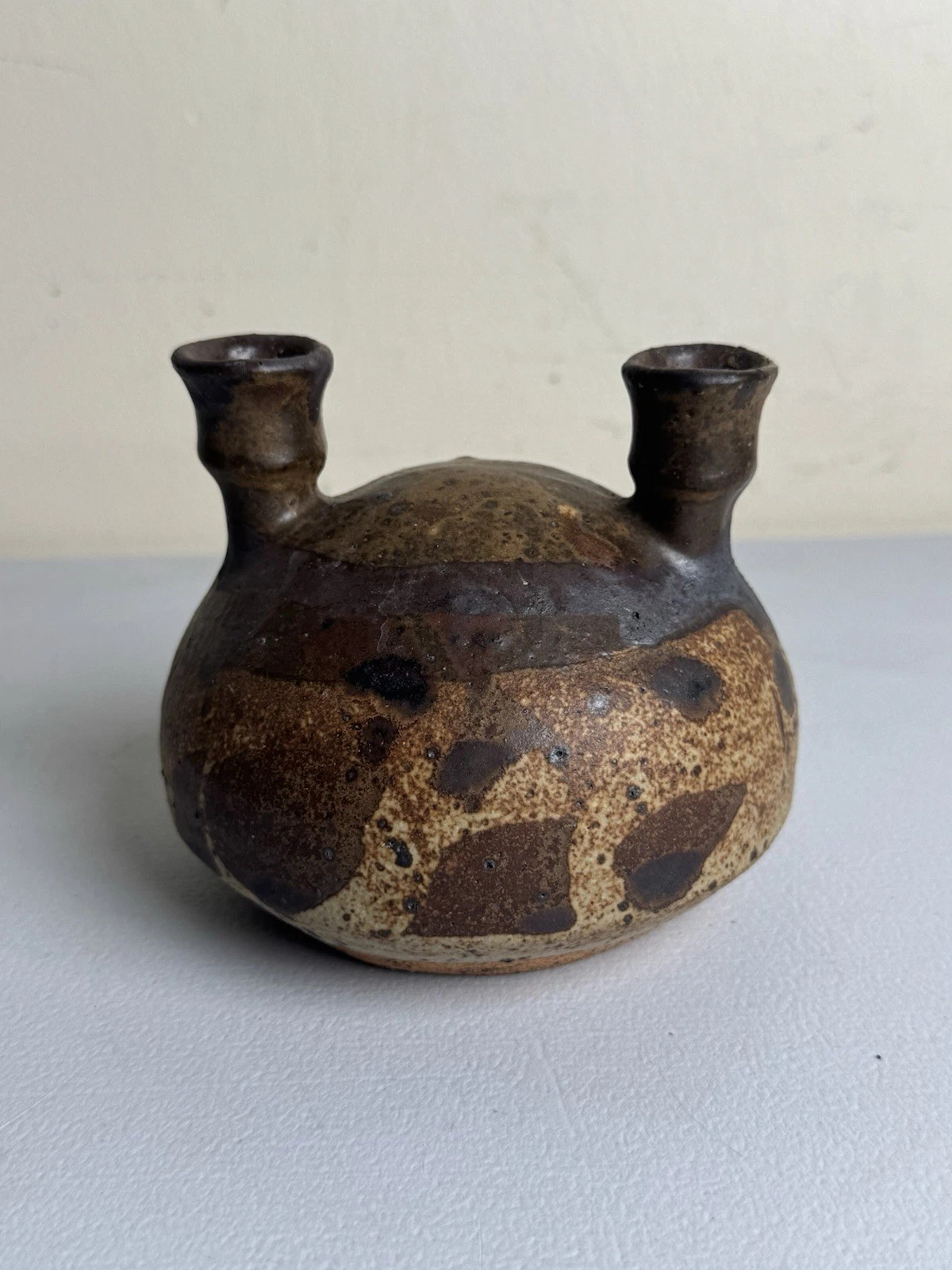 Vintage Mid Century MCM 1960’s Studio Pottery Double Necked Art Vase | eBay US