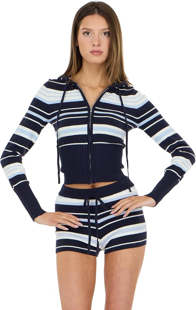 Forever 21 Womens Zip-up Sweater & Shorts Set, Blue, Small : Amazon.ca: Clothing, Shoes & Accesso... | Amazon (CA)