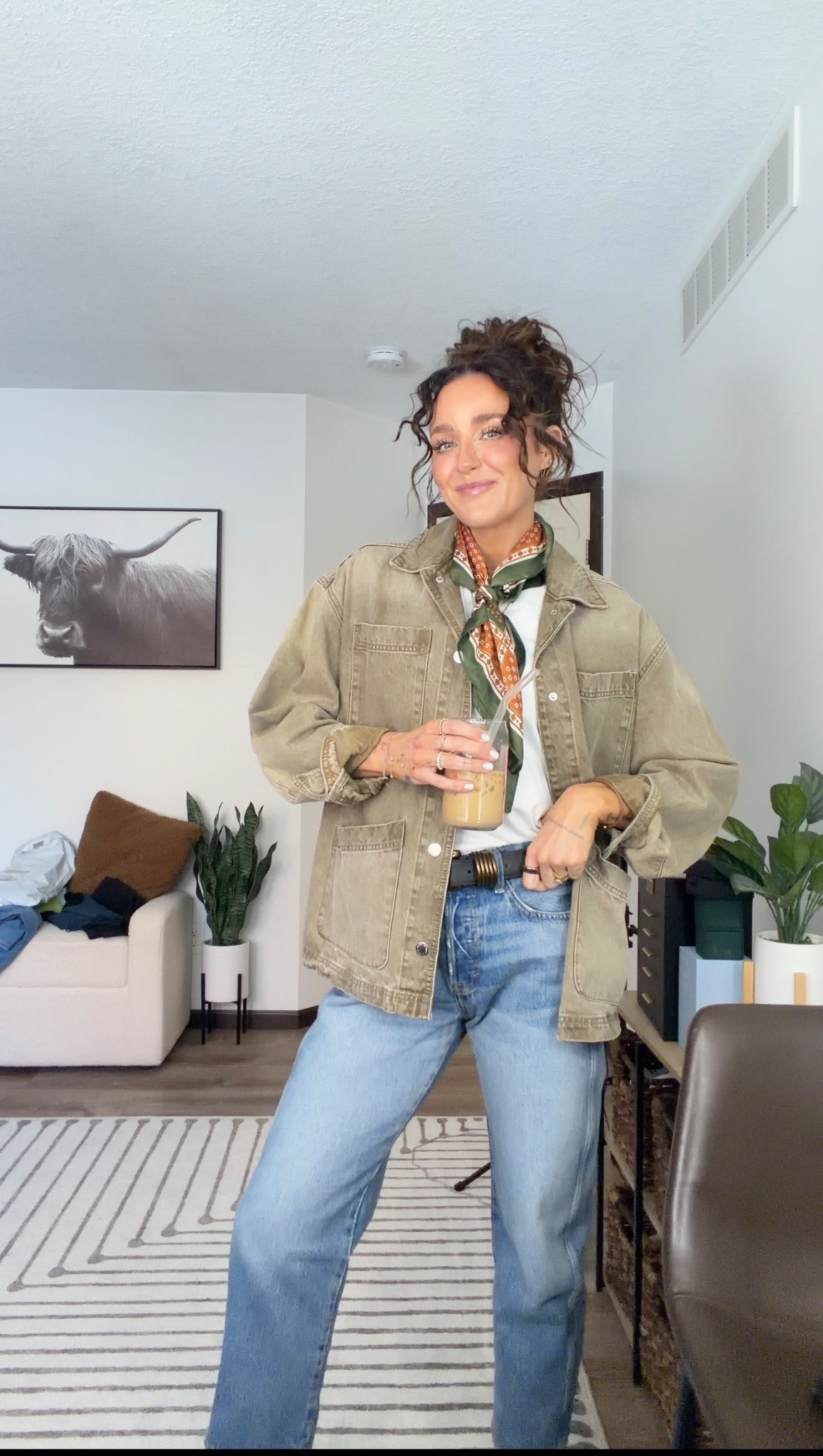 Church outfit of the day 
Jeans run a tad big, I sized down 
Jacket is old Target but linking similar 🫶🏼

Affordable style/fashion 

#LTKmorningroutine #LTKmomlife #LTKootd