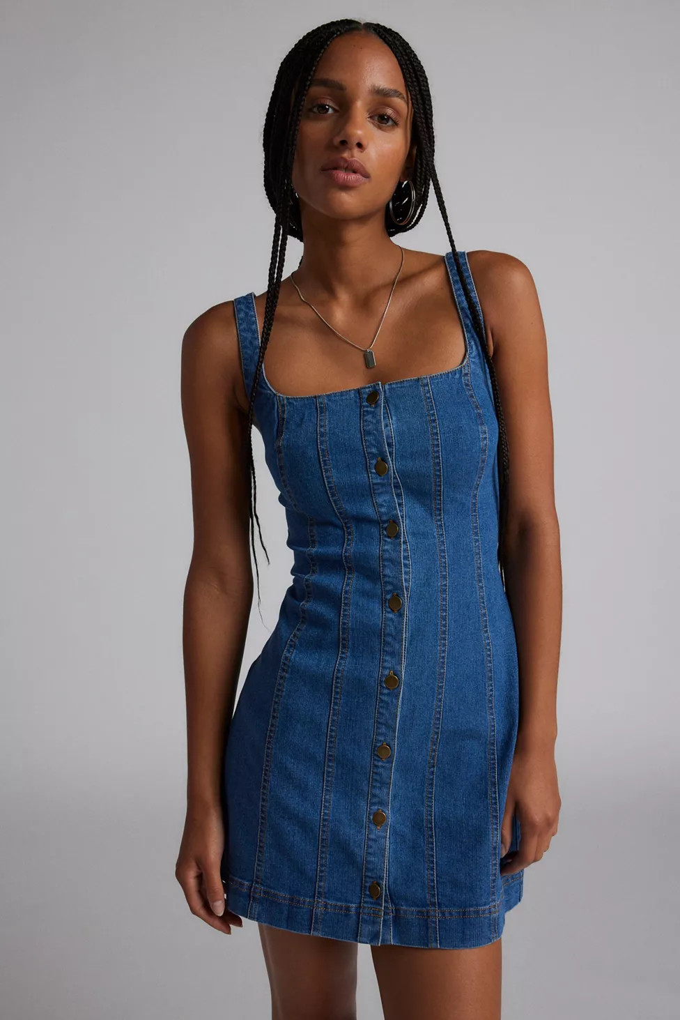BDG Riley Denim Mini Dress | Urban Outfitters (US and RoW)