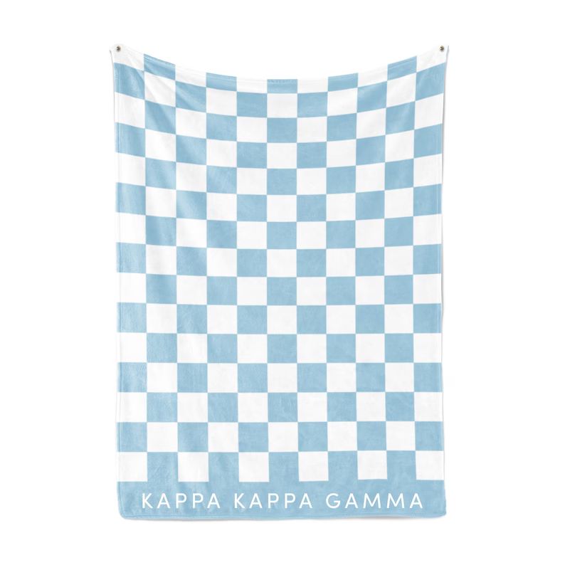 Kappa Kappa Gamma Embroidered Checkered Sherpa Blanket 50 X 62 - Etsy Canada | Etsy (CAD)